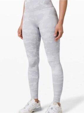 lululemon athletica wunder train High-Rise Light Gray Camo Leggings